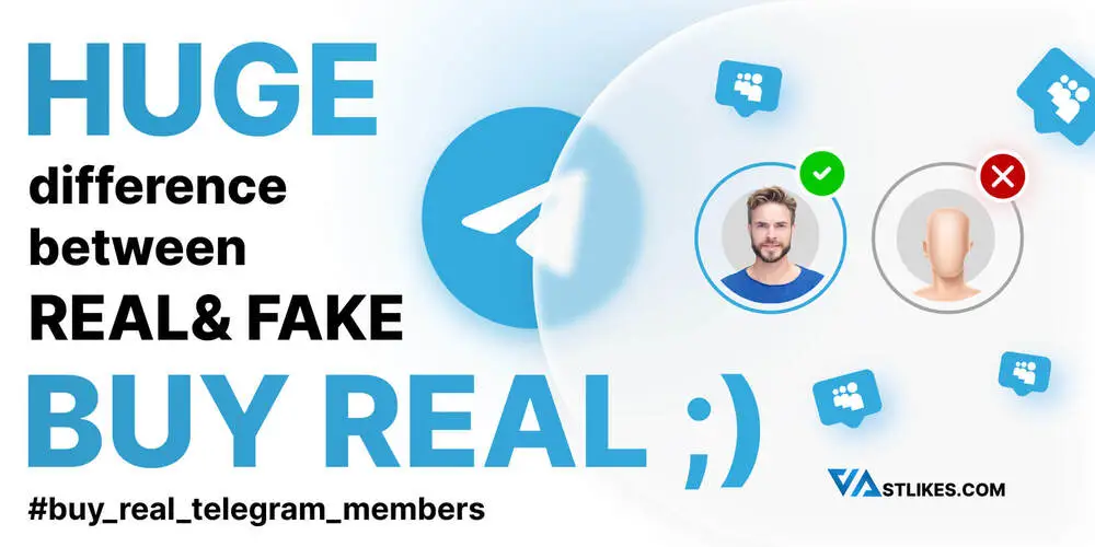 huge difference between real & fake. buy real telegram members
